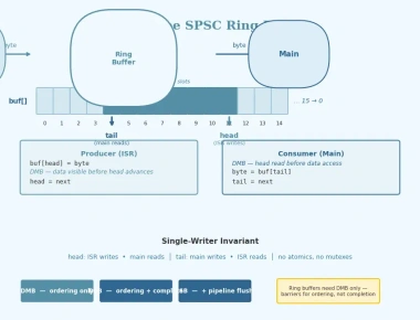 Lock-Free Ring Buffers for ISR-to-Task Communication