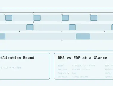 Rate Monotonic Scheduling and Schedulability Analysis in RTOS