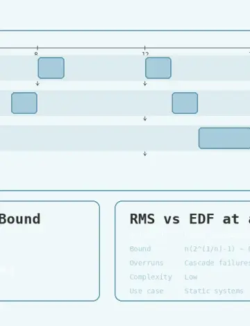 Rate Monotonic Scheduling and Schedulability Analysis in RTOS