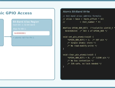 Bit-Banding in Embedded C — Atomic GPIO Manipulation Without Locks