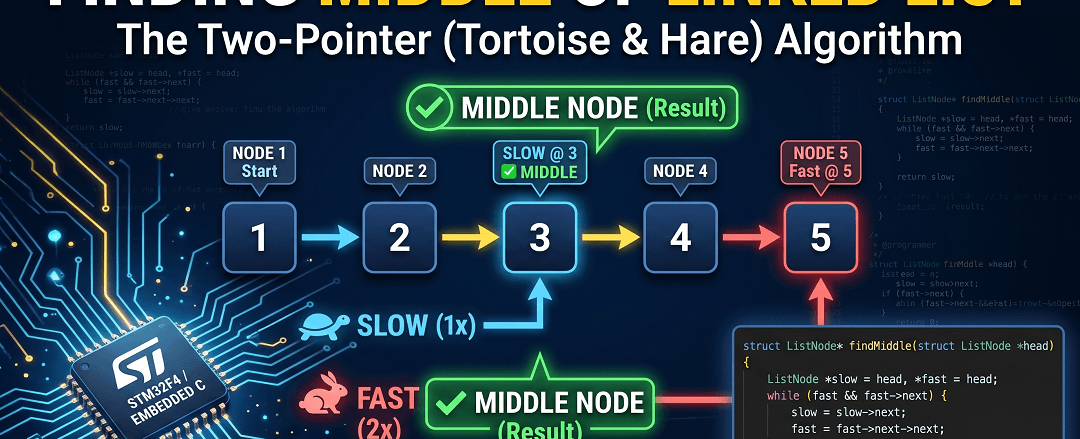 Efficiently Finding the Middle of a Linked List in C