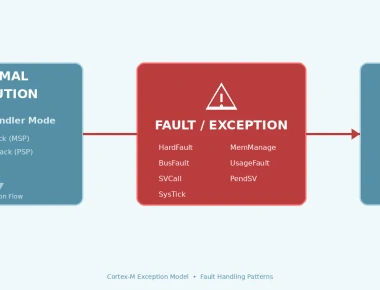 Cortex-M Fault Handlers and Exception Handling in Embedded C